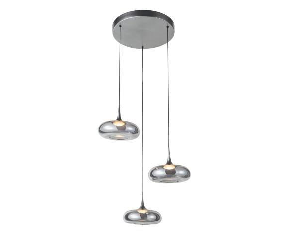 Lampa wisząca Tenele PND-24028-3A-SILV oprawa w kolorze srebrnym ITALUX