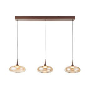 Lampa wisząca Tenele PND-24028-3B-COPP oprawa w kolorze złotym ITALUX