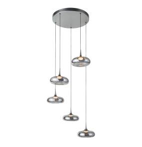 Lampa wisząca Tenele PND-24028-5A-SILV oprawa w kolorze srebrnym ITALUX