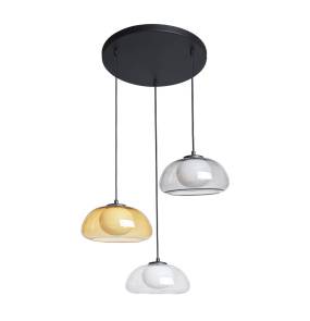 Lampa wisząca Ainale PND-54637-3-BK-SG oprawa w kolorze czarnym ITALUX