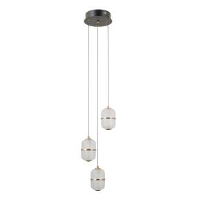 Lampa wisząca Alani PND-34375-3-BK oprawa w kolorze czerni i złota ITALUX