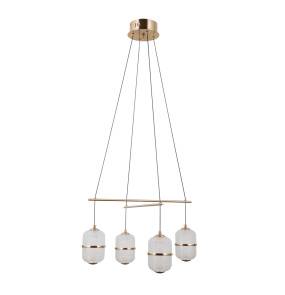 Lampa wisząca Alani PND-34375-4-HBR oprawa w kolorze złotym ITALUX