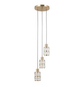 Lampa wisząca Alma PND-40668-3-HBR oprawa w kolorze złotym ITALUX