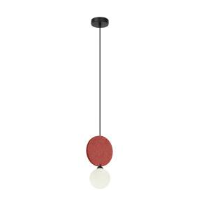 Lampa wisząca Andrea PND-59779-1M-RED oprawa w kolorze czarnym z czerwonym elementem ITALUX