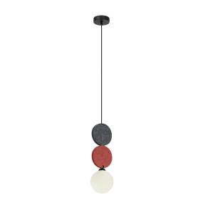 Lampa wisząca Andrea PND-59779A-1S-MLTI oprawa w kolorze czarnym z kolorowymi elementami ITALUX