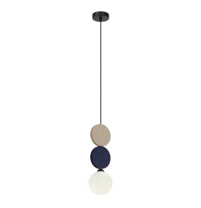 Lampa wisząca Andrea PND-59779C-1S-MLTI oprawa w kolorze czarnym z kolorowymi elementami ITALUX
