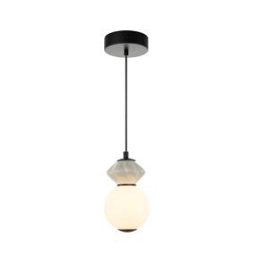 Lampa wisząca Balos PND-94921-1A-BK oprawa w kolorze czarnym z szarym elementem ITALUX