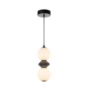 Lampa wisząca Balos PND-94921-2A-BK oprawa w kolorze czarnym z szarym elementem ITALUX