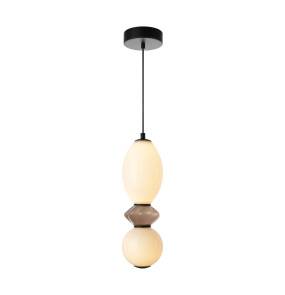 Lampa wisząca Balos PND-94921-2B-BK oprawa w kolorze czarnym z brązowym elementem ITALUX