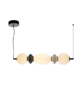 Lampa wisząca Balos PND-94921-3A-BK oprawa w kolorze czarnym z szarymi elementami ITALUX