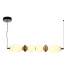 Lampa wisząca Balos PND-94921-4A-BK oprawa w kolorze czarnym z brązowymi elementami ITALUX