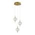 Lampa wisząca Corado PND-81418-3-BK-GD oprawa w kolorze złotym ITALUX