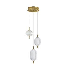 Lampa wisząca Corado PND-81438-3-GD oprawa w kolorze złotym ITALUX