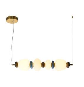 Lampa wisząca Evans PND-94981-4C-GD oprawa w kolorze złotym z kolorowymi elementami ITALUX