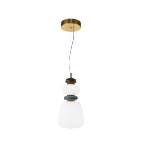 Lampa wisząca Evans PND-94981V-3C-GD oprawa w kolorze złotym z kolorowymi elementami ITALUX