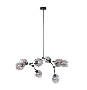 Lampa wisząca Ferral PND-75075-8-BK-SG oprawa w kolorze czarnym z dymionymi kloszami ITALUX