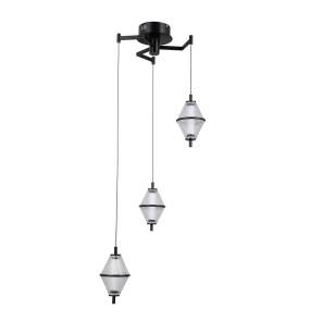 Lampa wisząca Fuente PND-34395-3-BK oprawa w kolorze czarnym ITALUX