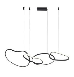 Lampa wisząca Fonte PND-22412-S4-BK oprawa w kolorze czarnym ITALUX