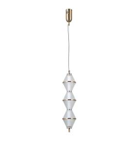 Lampa wisząca Fuente PND-34395-3V-HBR oprawa w kolorze złotym ITALUX