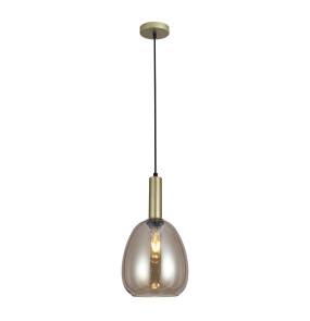 Lampa wisząca Gater PND-23541-1-GD-CH oprawa w kolorze złotym z bursztynowym kloszem ITALUX