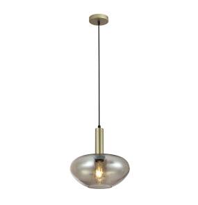 Lampa wisząca Gater PND-23541A-1-GD-CH oprawa w kolorze złotym z bursztynowym kloszem ITALUX