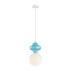 Lampa wisząca Latera PND-94331-1L-BLU oprawa w kolorze białym z niebieskim elementem ITALUX