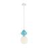 Lampa wisząca Latera PND-94331-1S-BLU oprawa w kolorze białym z niebieskim elementem ITALUX