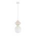 Lampa wisząca Latera PND-94331-1S-GRN oprawa w kolorze białym z żółtym elementem ITALUX