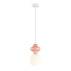 Lampa wisząca Latera PND-94331-1S-PK oprawa w kolorze białym z różowym elementem ITALUX