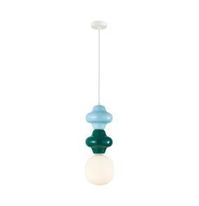 Lampa wisząca Latera PND-94331A-1S-MLTI oprawa w kolorze białym z kolorowymi elementami ITALUX