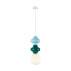 Lampa wisząca Latera PND-94331A-1S-MLTI oprawa w kolorze białym z kolorowymi elementami ITALUX