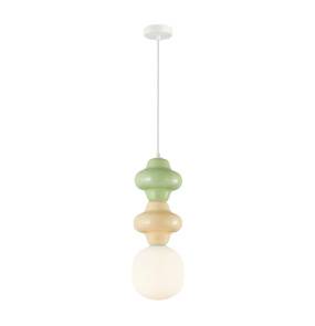 Lampa wisząca Latera PND-94331B-1S-MLTI oprawa w kolorze białym z kolorowymi elementami ITALUX