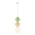 Lampa wisząca Latera PND-94331B-1S-MLTI oprawa w kolorze białym z kolorowymi elementami ITALUX