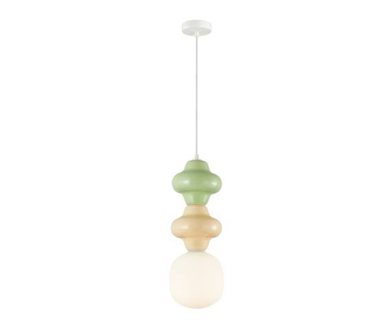 Lampa wisząca Latera PND-94331B-1S-MLTI oprawa w kolorze białym z kolorowymi elementami ITALUX