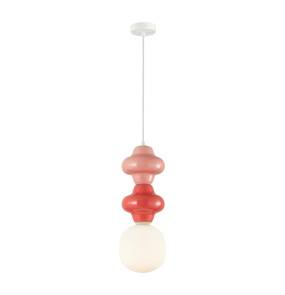 Lampa wisząca Latera PND-94331C-1S-MLTI oprawa w kolorze białym z kolorowymi elementami ITALUX