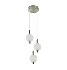 Lampa wisząca Lenti PND-83631-3-SC-WH oprawa w kolorze srebrnym ITALUX