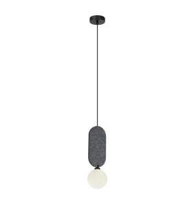 Lampa wisząca Lorenzo PND-59815-1-GR oprawa w kolorze czarnym z szarym elementem ITALUX
