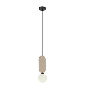 Lampa wisząca Lorenzo PND-59815-1-BG oprawa w kolorze czarnym z beżowym elementem ITALUX