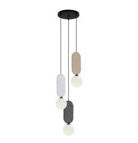 Lampa wisząca Lorenzo PND-59815B-3-MLTI oprawa w kolorze czarnym z kolorowymi elementami ITALUX