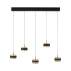 Lampa wisząca PURE FALLING RINGS 2504-18 oprawa w kolorze czarnym PAUL NEUHAUS