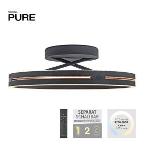 Lampa sufitowa PURE LOOP 6552-18 oprawa w kolorze czarnym PAUL NEUHAUS