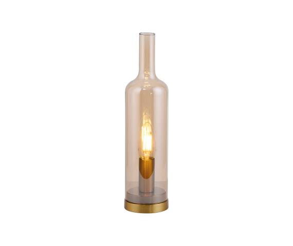 Lampa stołowa BOTTLE 14006-27 oprawa w kolorze złotym z bursztynowym szkłem PAUL NEUHAUS