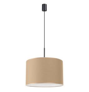 Lampa wisząca NEVIA SL.1849 oprawa w kolorze czarnym z abażurem taupe SOLLUX LIGHTING 