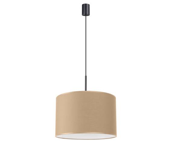Lampa wisząca NEVIA SL.1849 oprawa w kolorze czarnym z abażurem taupe SOLLUX LIGHTING 
