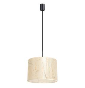 Lampa wisząca NEVIA SL.1850 oprawa w kolorze czarnym z beżowym abażurem SOLLUX LIGHTING 