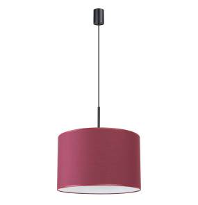Lampa wisząca NEVIA SL.1852 oprawa w kolorze czarnym z burgundowym abażurem SOLLUX LIGHTING 