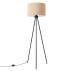 Lampa podłogowa NEVIA SL.1853 oprawa w kolorze czarnym z abażurem taupe SOLLUX LIGHTING