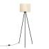 Lampa podłogowa NEVIA SL.1854 oprawa w kolorze czarnym z beżowym abażurem SOLLUX LIGHTING
