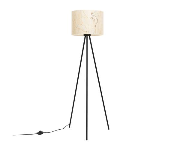 Lampa podłogowa NEVIA SL.1854 oprawa w kolorze czarnym z beżowym abażurem SOLLUX LIGHTING