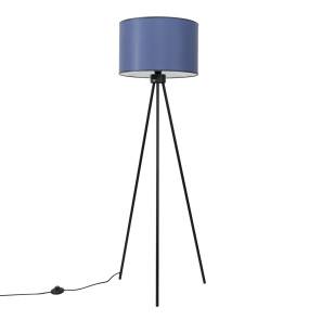 Lampa podłogowa NEVIA SL.1855 oprawa w kolorze czarnym z granatowym abażurem SOLLUX LIGHTING